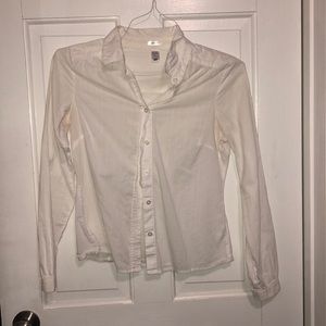 White button down blouse